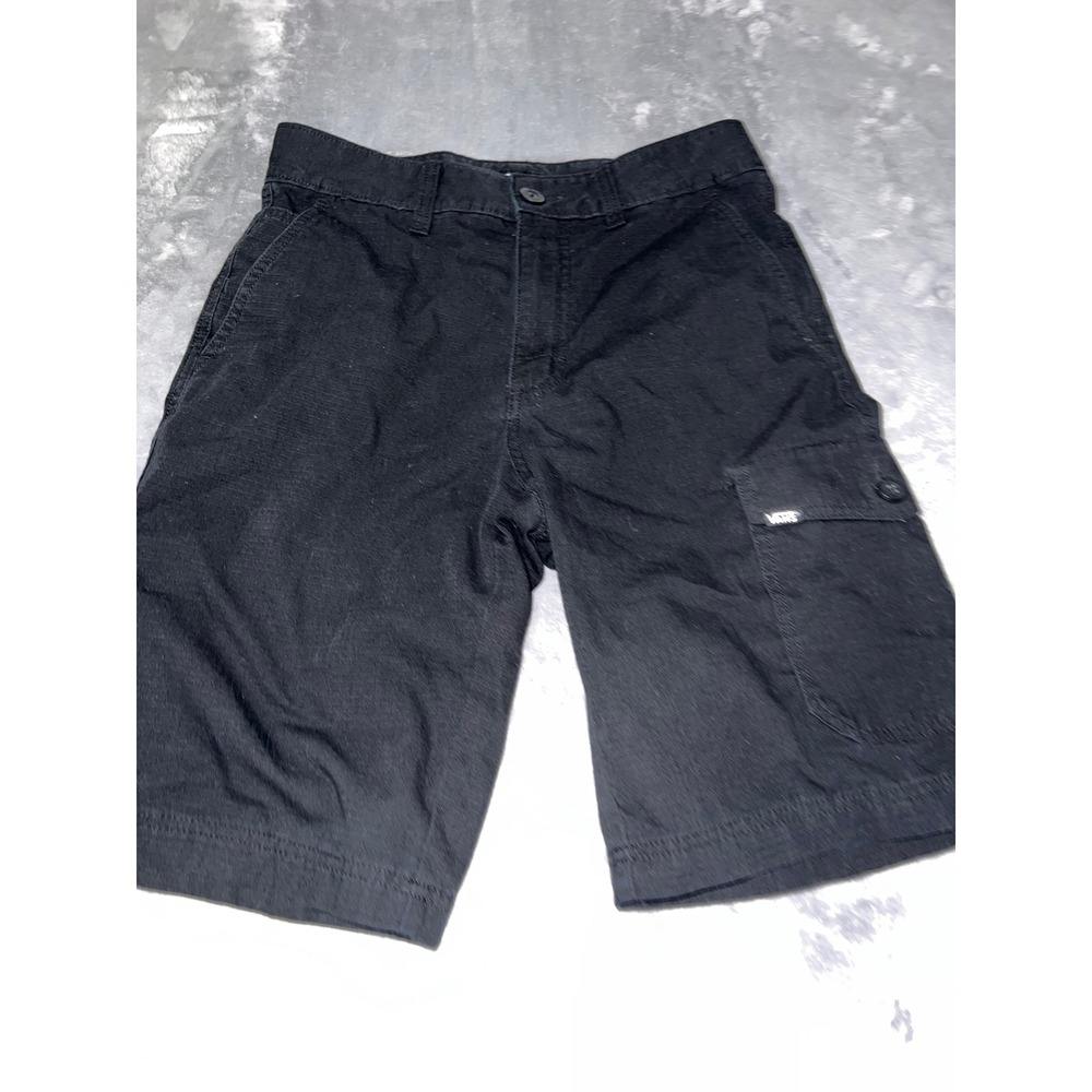 Vans Mens Black Ripstop Cargo Shorts Size 28 Off The Wall VN0A2WR9KSE